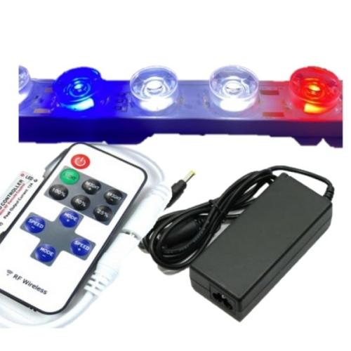 LED akvariebelysning m. fjernbetjening - nem farveskift, energibesparende. Køb nu hos tildinfisk.dk!
