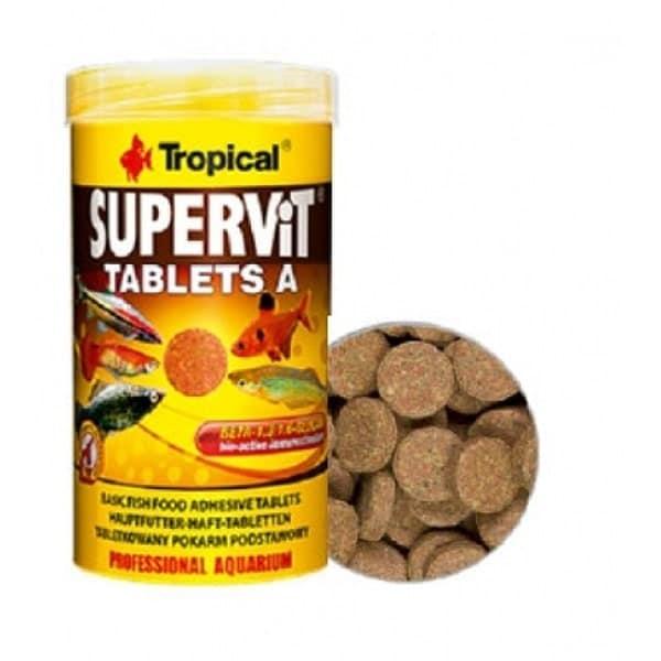 SuperVit Tabletter: Nærende fiskefoder til sundt akvarieliv. Køb nu på tildinfisk.dk - lynlevering!