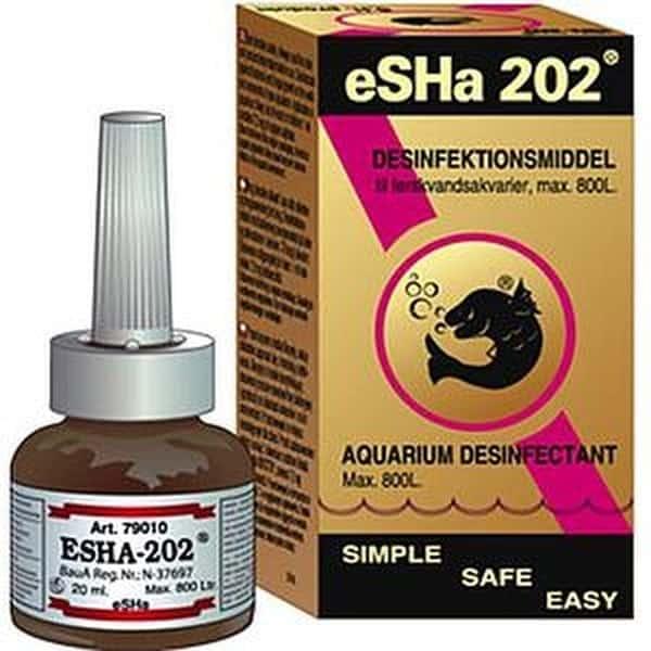 eSHa 202 Akvariedesinfektionsmiddel - Sikker pleje og rens til dit akvarie. Køb nu på tildinfisk.dk!