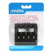 Marina 4-vejs kontrolventil - Optimal luftflow-styring til akvarier, klar til hurtig levering på tildinfisk.dk.