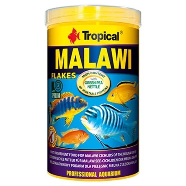 Tropical Malawi flager - ideel til Malawi-cichlider. Rig på ærter og nælde. Køb nu på tildinfisk.dk!
