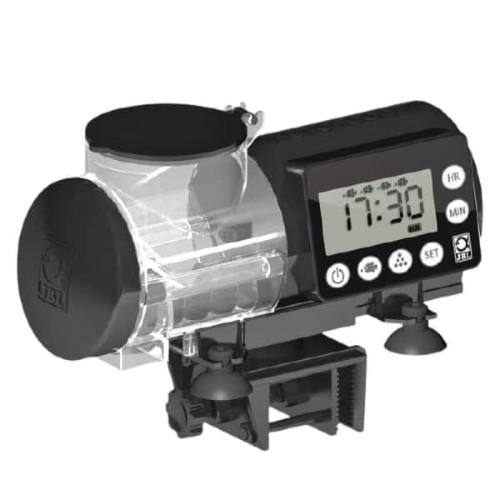 Automatisk foderdispenser – Perfekt til præcis fodring i akvariet. Køb nu på tildinfisk.dk!