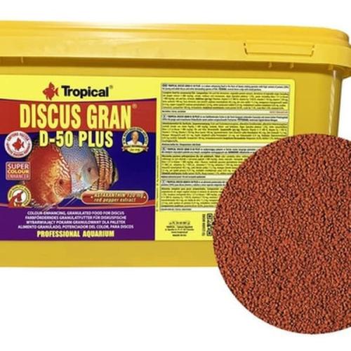 Discus Gran D-50 Plus foder – ideel til farve og vækst af discusfisk. På lager hos tildinfisk.dk.