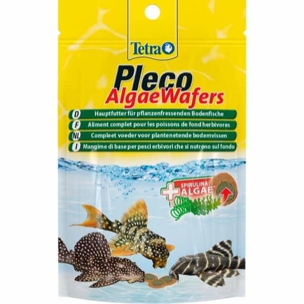 Tetra Pleco Algae Wafers - næringsrig bundfiskfoder. Hurtig levering fra tildinfisk.dk!