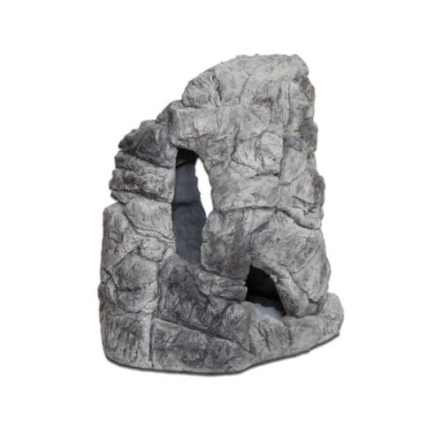 Realistisk klippehule til akvarier, skaber naturlige gemmesteder. Køb nu på tildinfisk.dk.