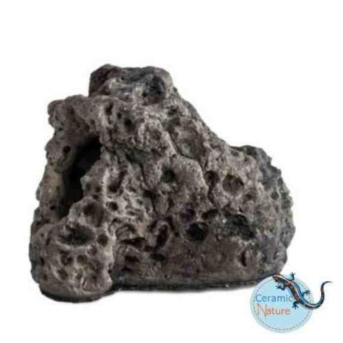 Lavasten til akvariedekoration. Perfekt skjul for fisk. Naturligt look - køb nu på tildinfisk.dk!