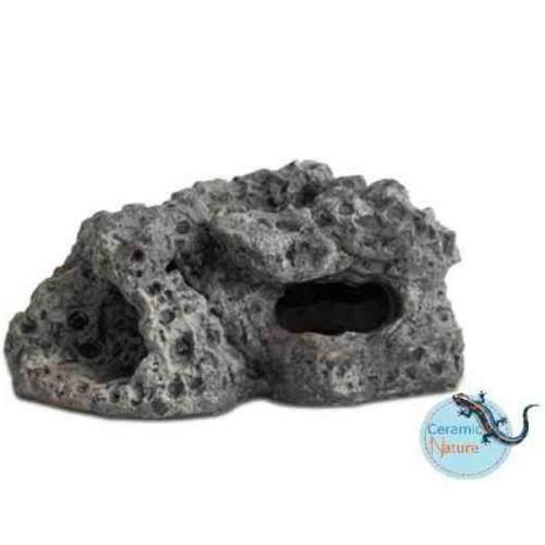 Akvariedekoration - naturtro kunstig sten til fiskeskjul. Hurtig levering fra tildinfisk.dk!
