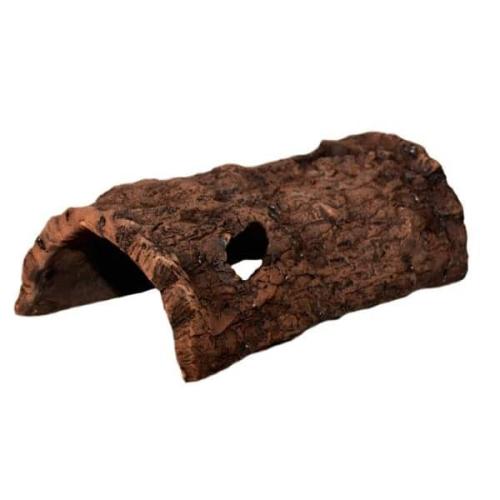 Naturtro akvariehule i træ-look for skjulesteder til fisk. Køb på tildinfisk.dk – hurtig levering!