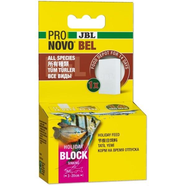 JBL NovoBel feriefoder til alle fiskearter. Perfekt til ferien. Hurtig levering på tildinfisk.dk.