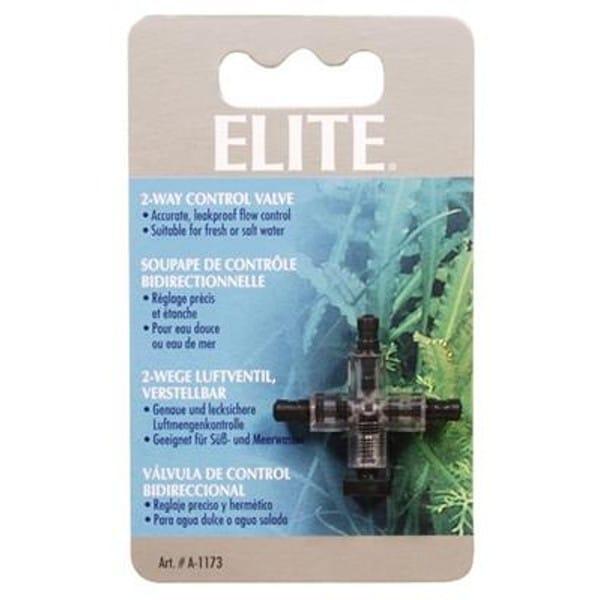 Elite 2-vejs luftventil til akvarier - Sikrer præcis luftkontrol. Hurtig levering fra tildinfisk.dk!