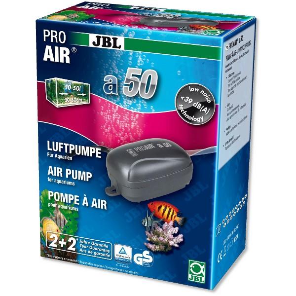 JBL ProAir a50 luftpumpe - Stille, effektiv iltning til akvarier 10-50L. Køb nu på tildinfisk.dk!