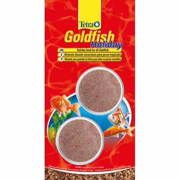 Feriefoder til guldfisk - langtidsholdbar og næringsrig. Køb på tildinfisk.dk, hurtig 1-2 dages levering!