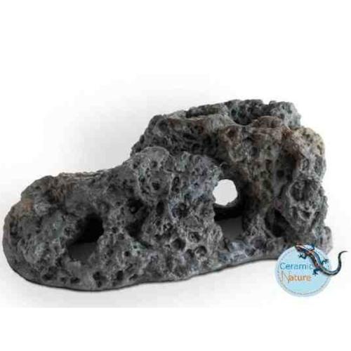 Lavasten skjulested - perfekt til akvariedekoration. Køb på tildinfisk.dk for hurtig levering!