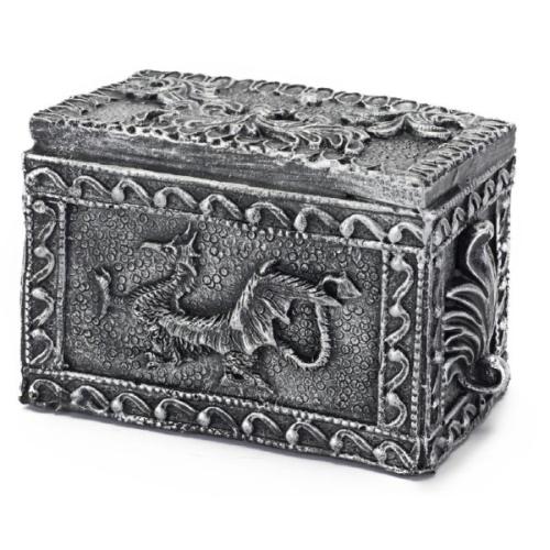 Dekorativt akvarie-skjul i form af en skattekiste. Tilføj mystik til dit akvarium!