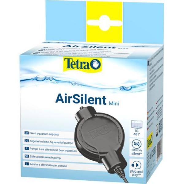 Tetra AirSilent Mini - Støjsvag akvarie luftpumpe, plug and play. Til 10-40L akvarier. Køb nu på tildinfisk.dk!