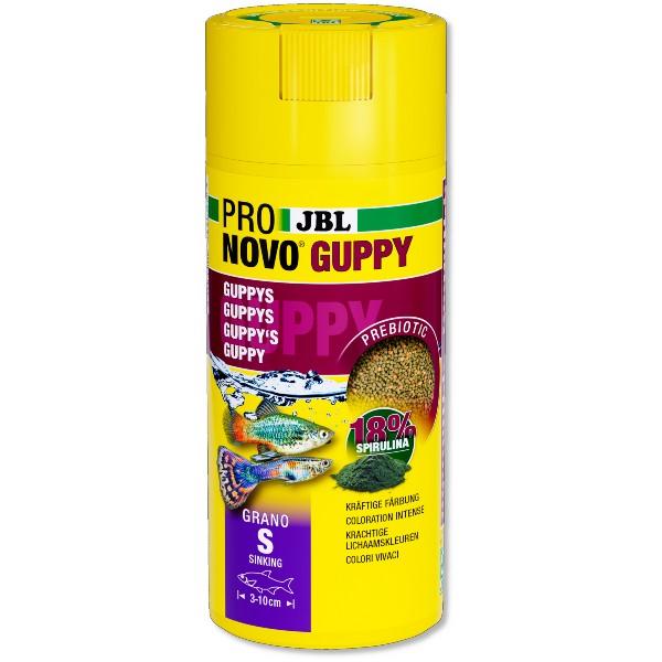 JBL Novo Guppy foder - Til sunde og farvestrålende guppyer. Køb nu på tildinfisk.dk!