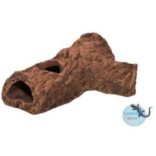 Keramisk hule til akvarier - perfekt skjul for fisk. Naturligt design. Hurtig levering fra tildinfisk.dk.