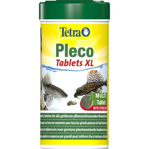 Tetra Pleco Tablets XL, fiskefoder til planteædende bundfisk med spirulina.