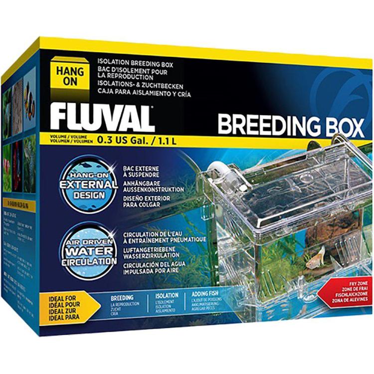 Fluval yngleboks til akvarier, 1.1 L, med hang-on design til cirkulation og isolation. Perfekt til avl og tilføjelse af nye fisk.