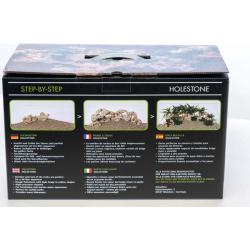 Holestone akvariepynt, med step-by-step vejledning og billeder af produktanvendelse.