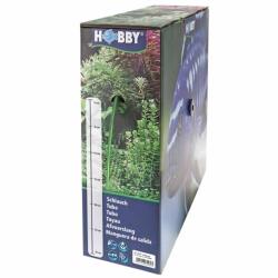 Aquarium udstyr fra Hobby - slange til vandudskiftning i flere sprog på pakningen. Effektiv og nødvendig tilbehør til akvariepleje.