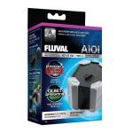 Fluval A-serie højtydende luftpumpe til akvarier, emballeret i en farvestærk æske med op til 50 US Gal/190 L kapacitet, rolig drift og energieffektiv.