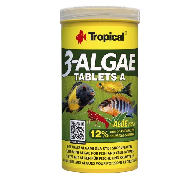 Tropical 3-Algae tablets til sunde akvariefisk.