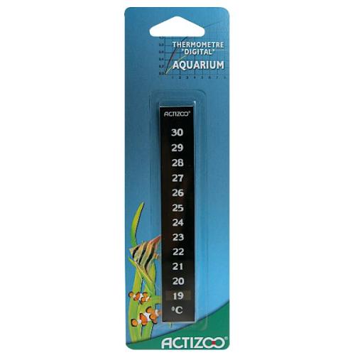Digitalt termometer til akvarie på pakkekort.
