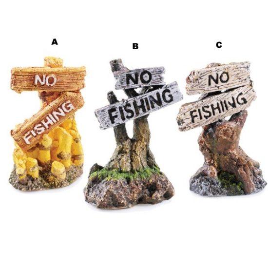 "No Fishing" - Akvariedekoration