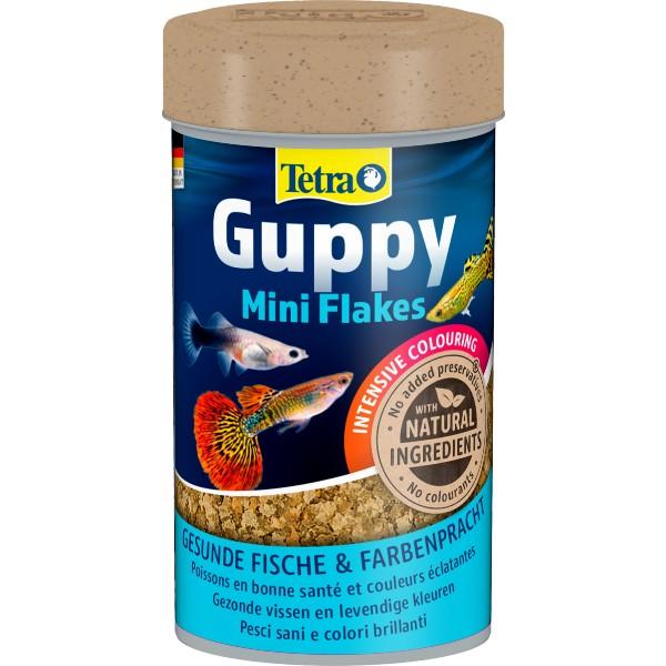 Tetra Guppy Foder - Næringsrige mini-flager for sundhed & farve. Køb nu på tildinfisk.dk. Hurtig levering!
