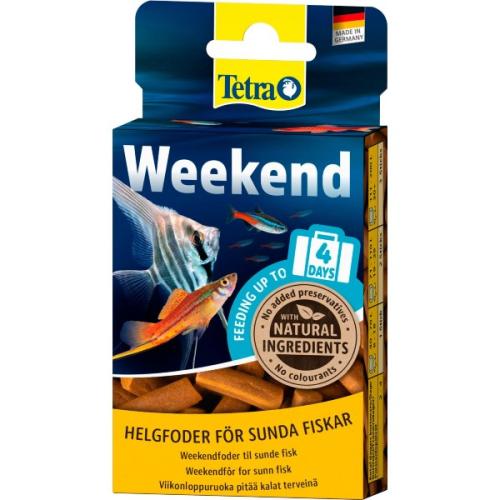 Tetra Weekend fodersticks: Næring til fisk i 6 dage. Perfekt til ferier. Køb nu på tildinfisk.dk og få hurtig levering!