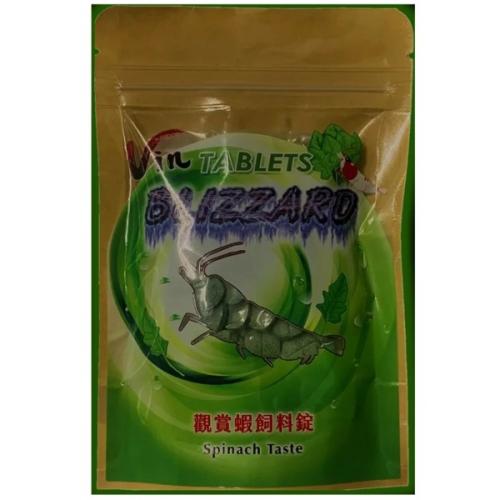 Tabletfoder med spinat og spirulina til prydrejer