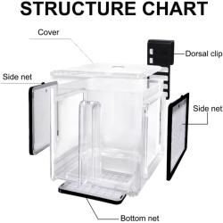 Hængende yngel- og karantæneboks i klar akryl