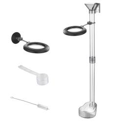 Shrimp Feeding Dish med plastskål og gennemsigtigt rør