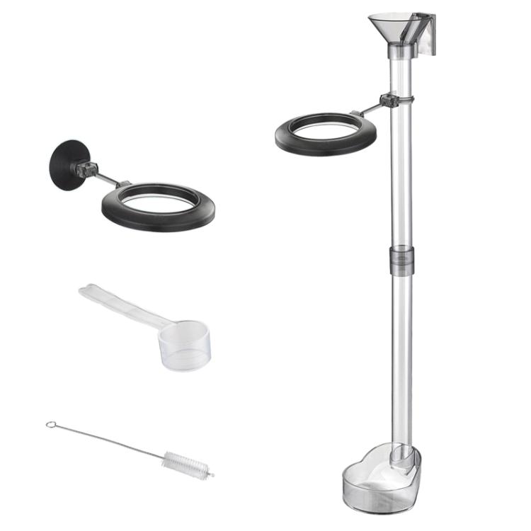 Shrimp Feeding Dish med plastskål og gennemsigtigt rør