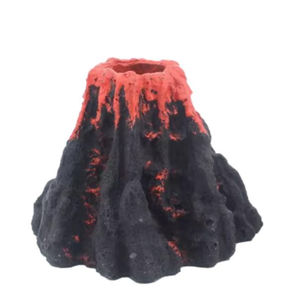 Håndmalet vulkan ornament til akvarium