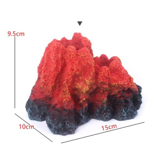 Dobbelt vulkan til akvarium med bobleeffekt