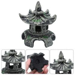 Tower Pagoda figur i japansk stil til akvarier