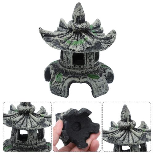 Tower Pagoda figur i japansk stil til akvarier