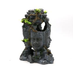 Fire Buddha hoveder i stenlook til fisketank dekoration