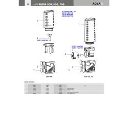 Akvariefilter med vandret justerbar flowretning