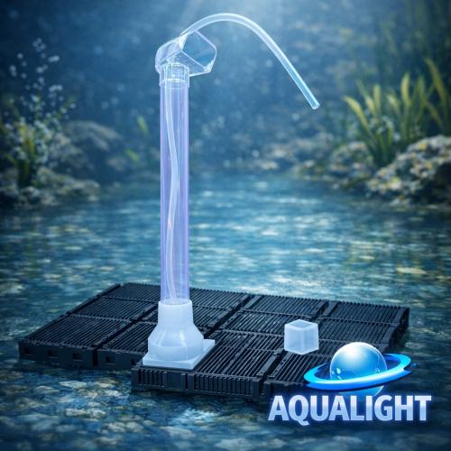 Bundfilter med 10 plader og stigrør fra Aqualight