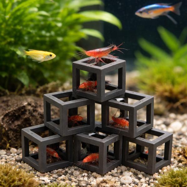 Shrimp Hide Cube – keramiske huler til rejer og små fisk