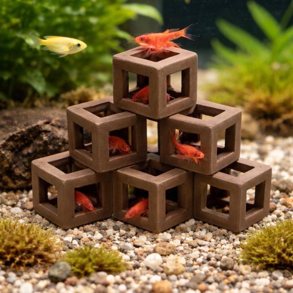 Shrimp Hide Cube – keramiske skjul til rejer og små fisk