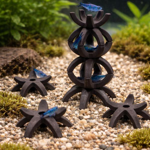 Shrimp Ceramic Star – keramiske dekorationer til rejer og små fisk