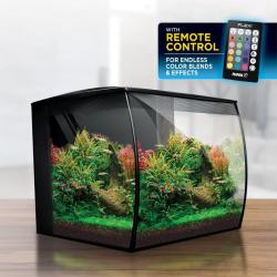 Flex 2.0 akvarium 57L med buet frontglas og moderne design