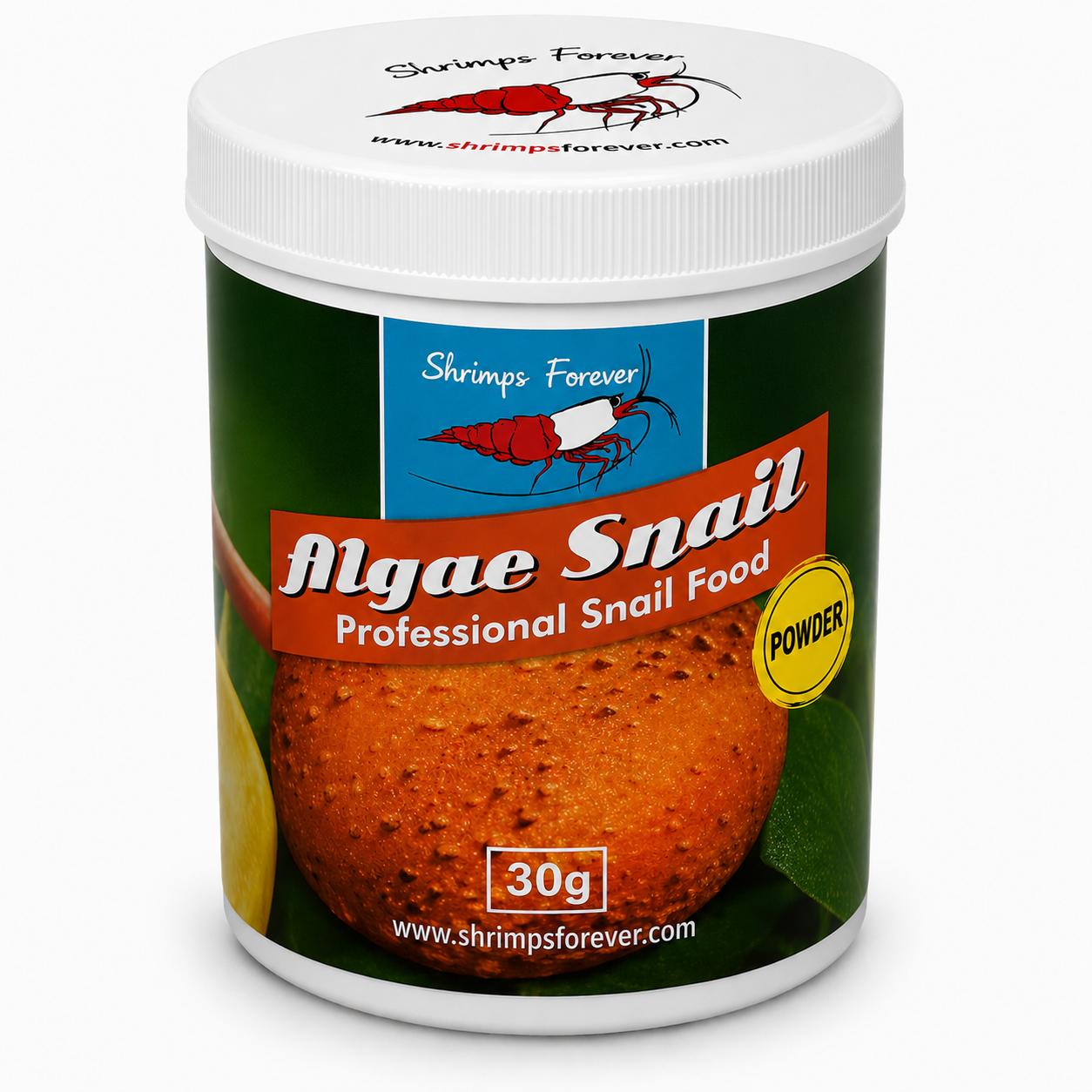 Pulverfoder til akvariesnegle