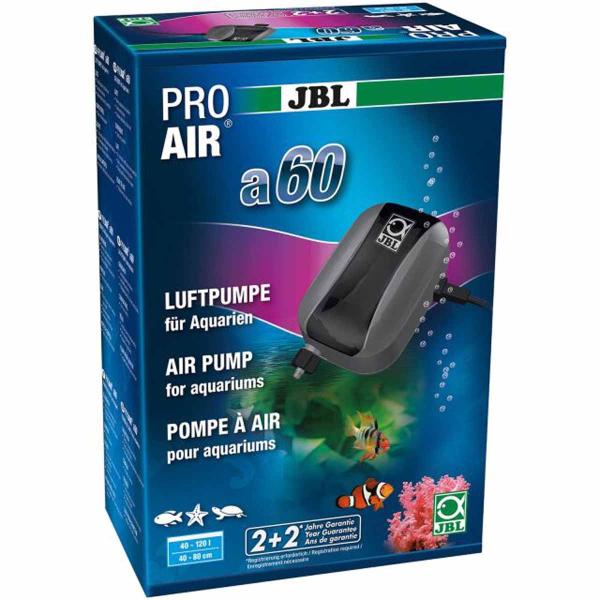 JBL ProAir a60 luftpumpe - Stille, effektiv iltning til akvarier 10-50L. Køb nu på tildinfisk.dk!