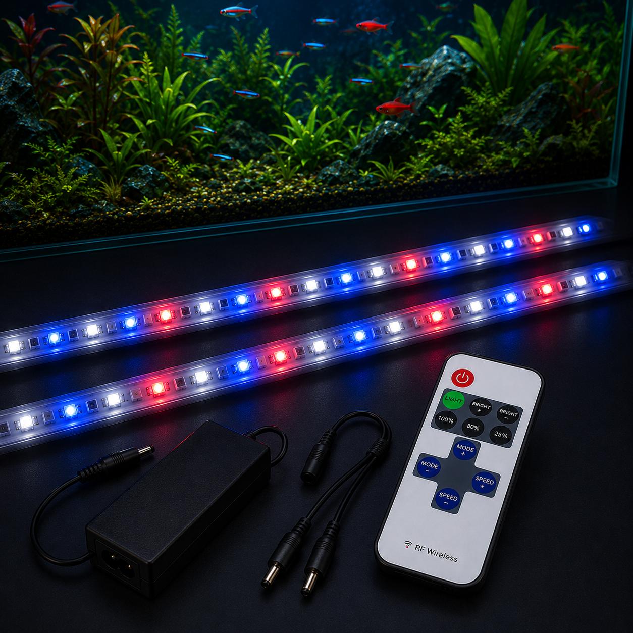 LED akvarielys til 50-80 liter. Komplet pakke