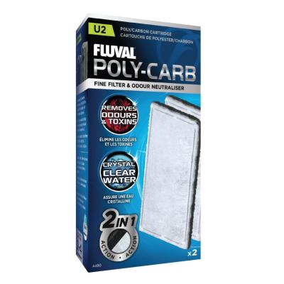 Fluval Poly-Carb filterpatron til U2 filter 2 stk